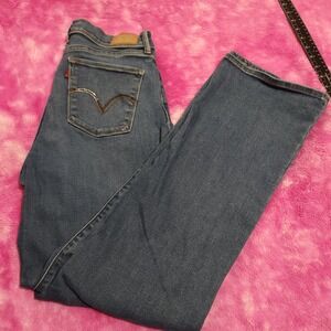 Levi's 512 Jeans Women's 10 29x32 Mid Rise Bootcut Blue Denim Stretch